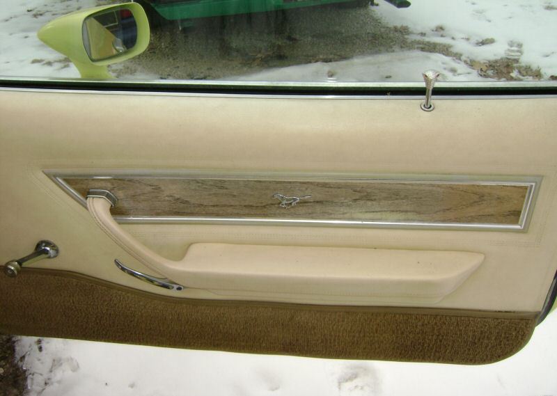 Light Wood Grain Door Trim 1977 Mustang II Coupe