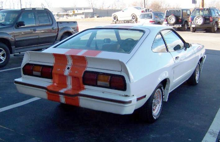 White with Tangerine 1978 Mustang Cobra II Hatchback
