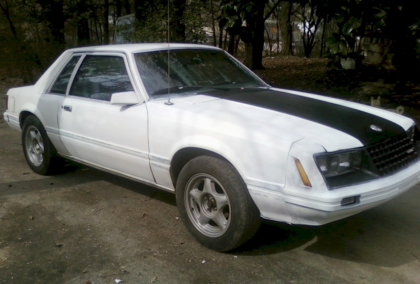 White 1979 Mustang