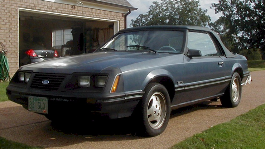 Midnight Blue 1983 Mustang GLX Convertible