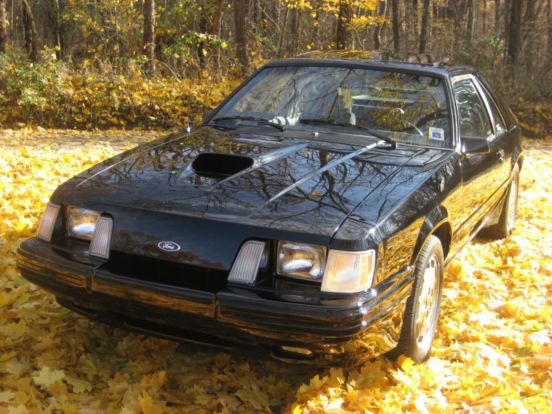 Black 1985 Mustang SVO Hatchback