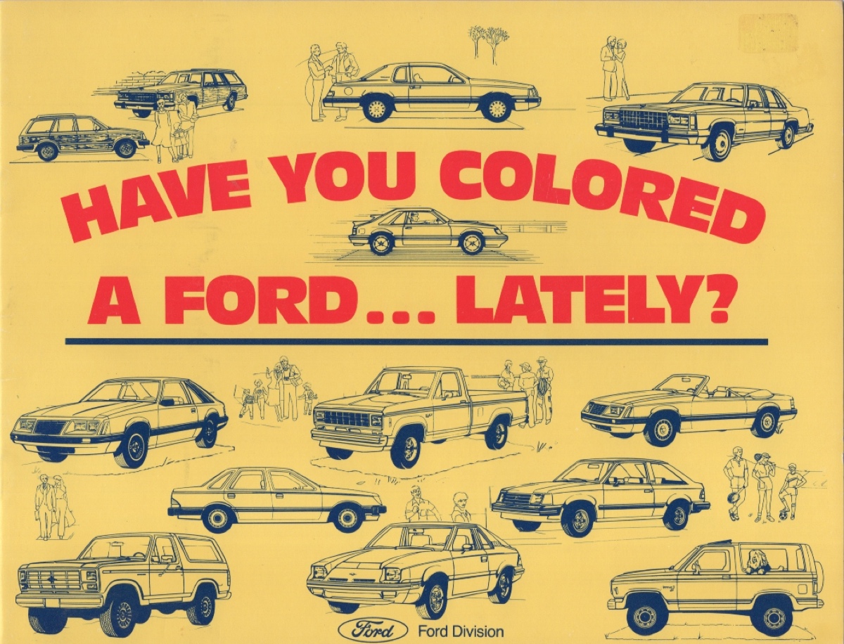 1984 Ford Coloring Book cover