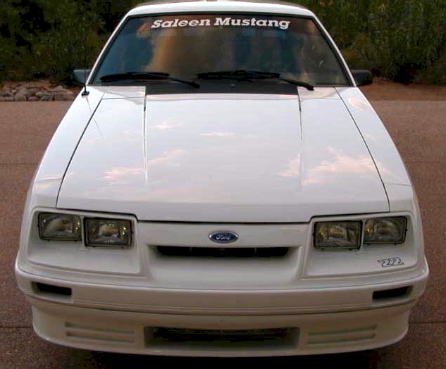 White 1986 Mustang Saleen