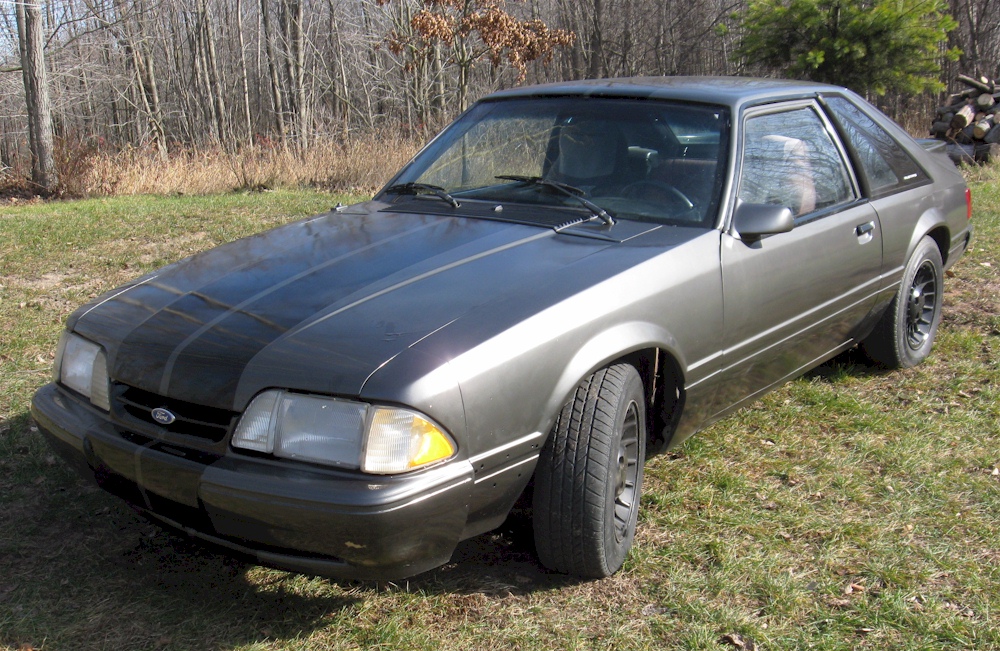 Gray 1987 Mustang