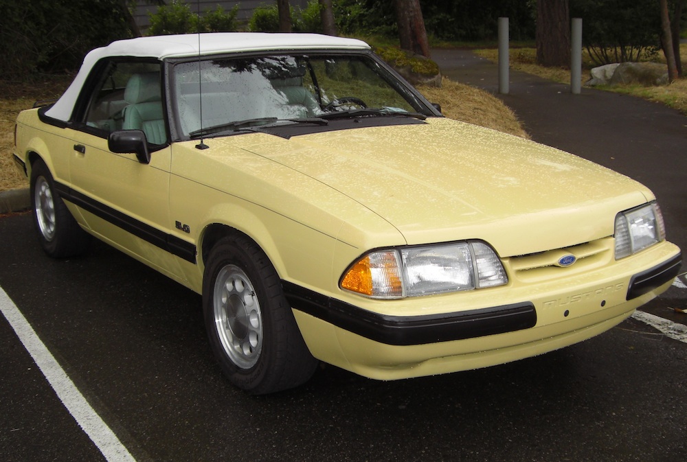 Mimosa Yellow 1988 Mustang 5.0L LX Convertible
