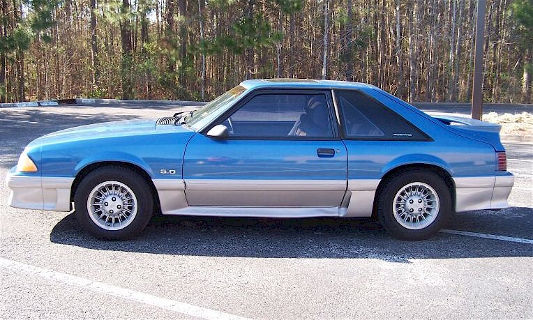 Bright Regatta Blue 1989 Mustang GT Hatchback