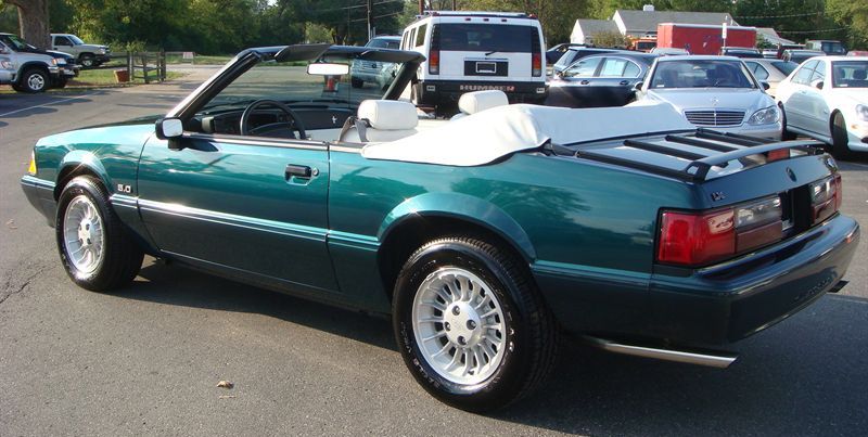 Emerald Green 1990 Mustang LX convertible