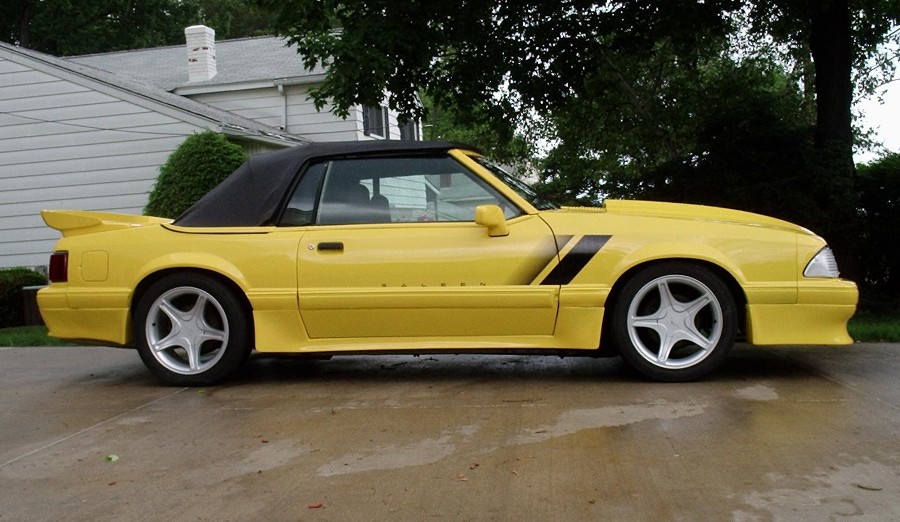 Chrome Yellow 1990 Mustang Saleen Convertible