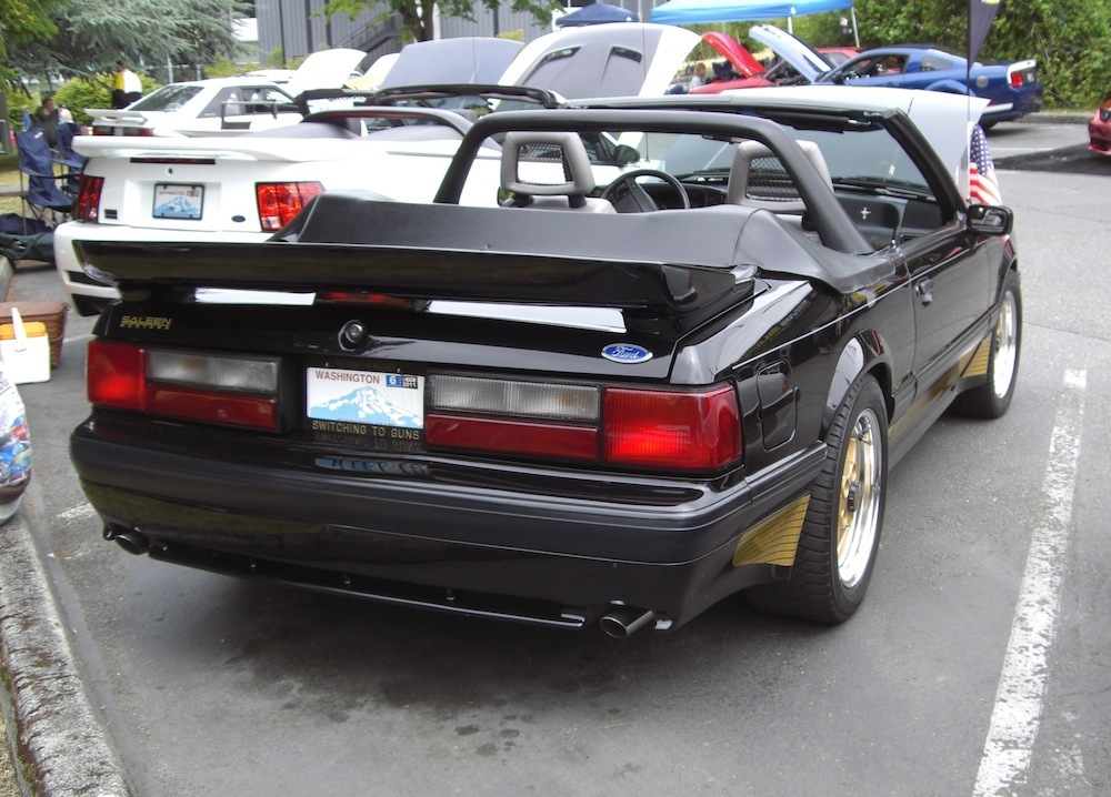 Black '90 Saleen Mustang convertible
