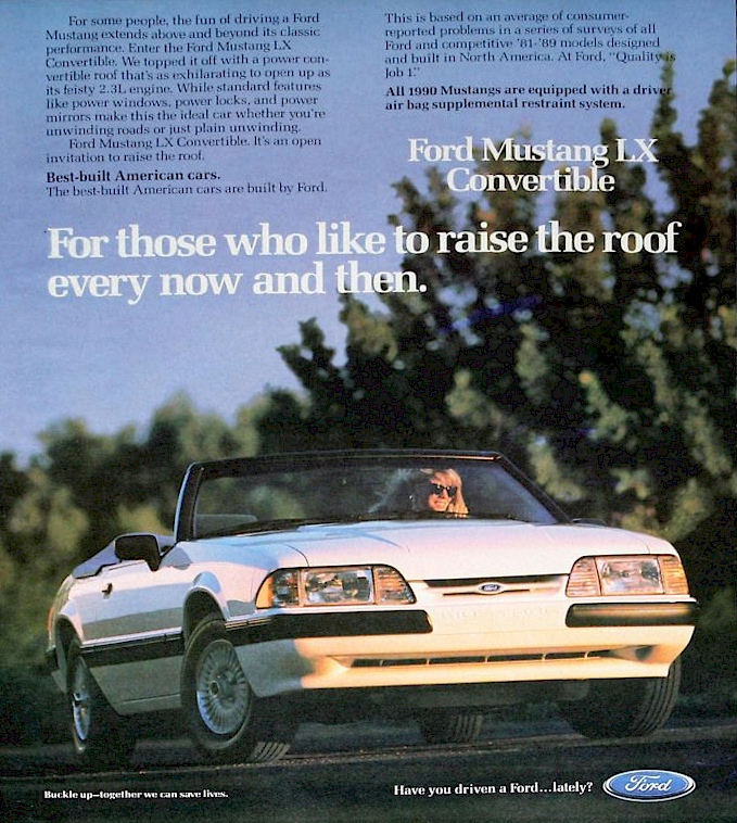 1990 Mustang Ad
