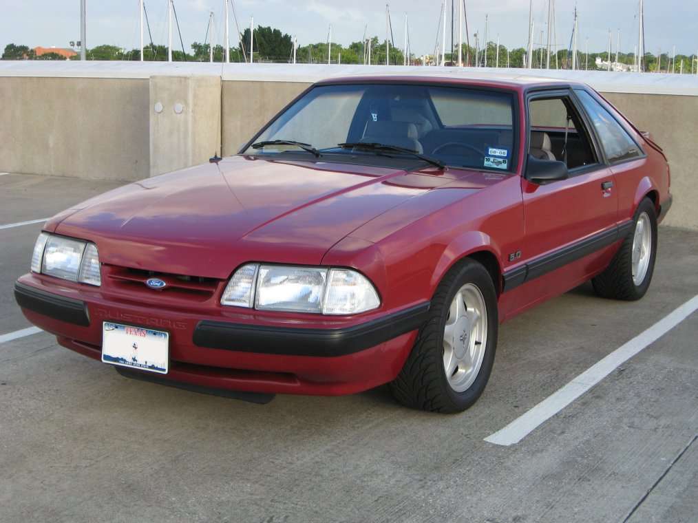 Medium Red 91 Mustang LX Hatchback