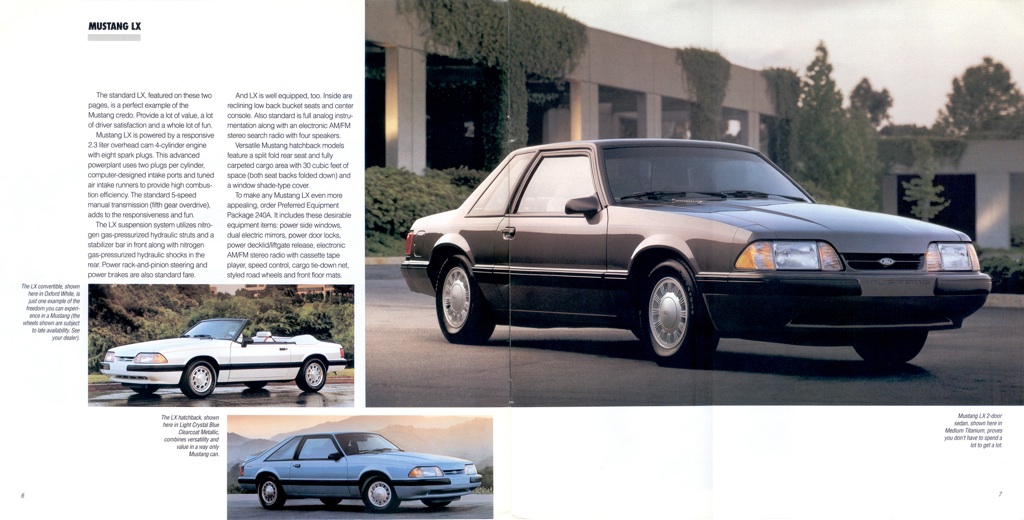 1991 Ford Mustang Promotional Booklet