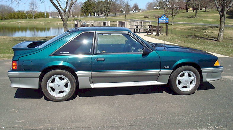 Deep Emerald 1991 Mustang GT Hatchback