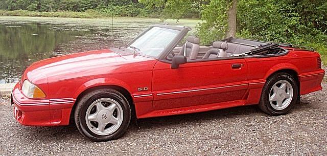 1992 Bright Red Mustang GT Convertible
