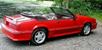 1992 Bright Red Mustang GT Convertible right rear view