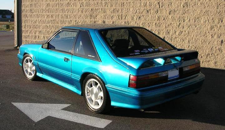 Modified Teal Metallic Blue 1993 Mustang SVT Cobra Hatchback