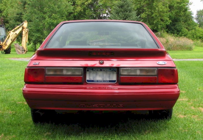 Electric Red 1993 Mustang LX Hatchback