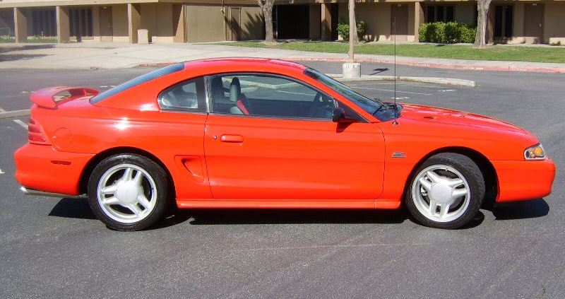 Vibrant Red 1994 Mustang GT
