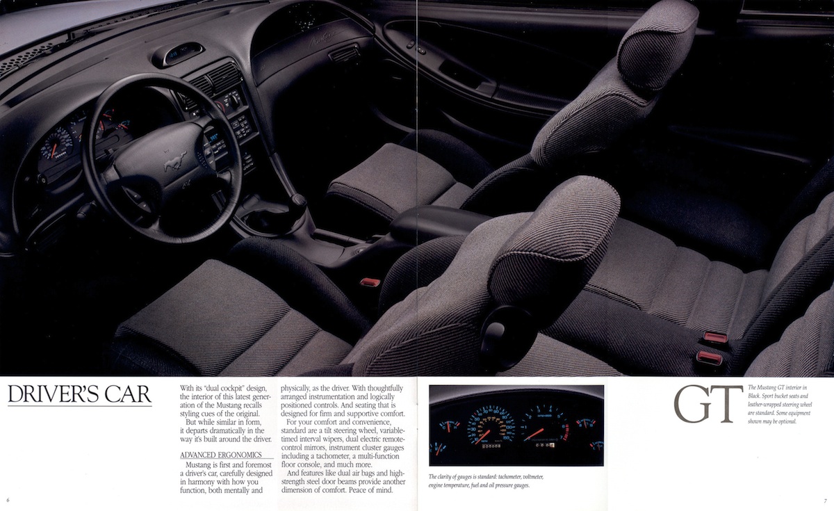 Page 6 & 7: 1995 Ford Mustang Promotional Brochure
