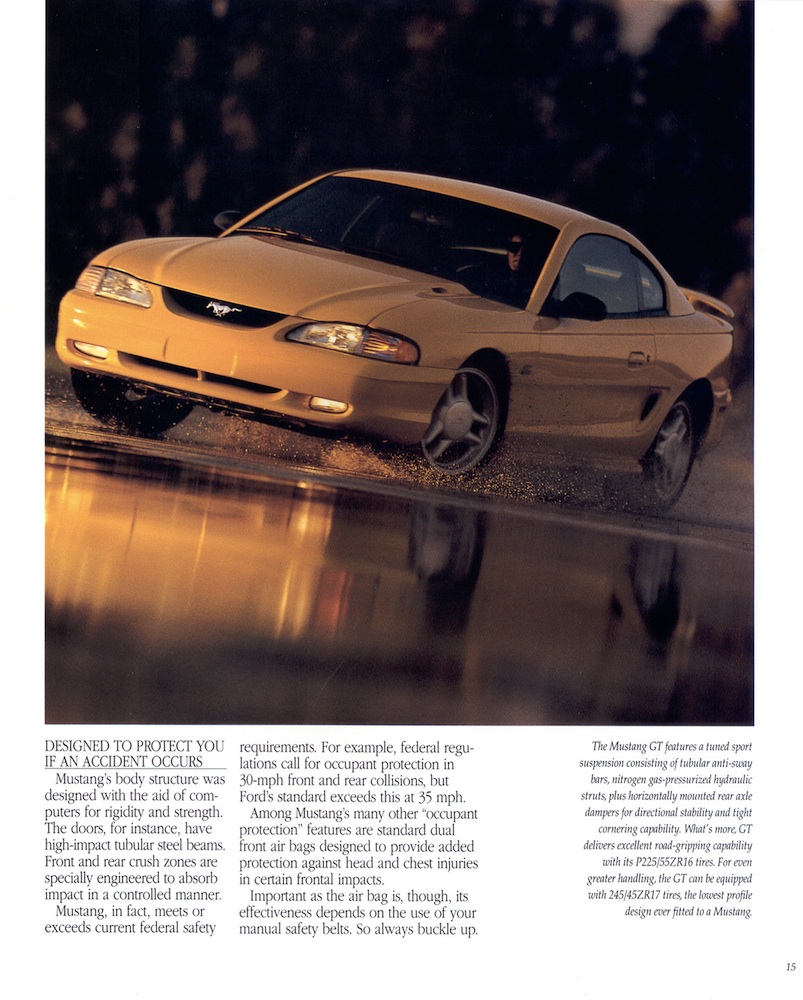 Page 15: 1995 Ford Mustang Promotional Brochure