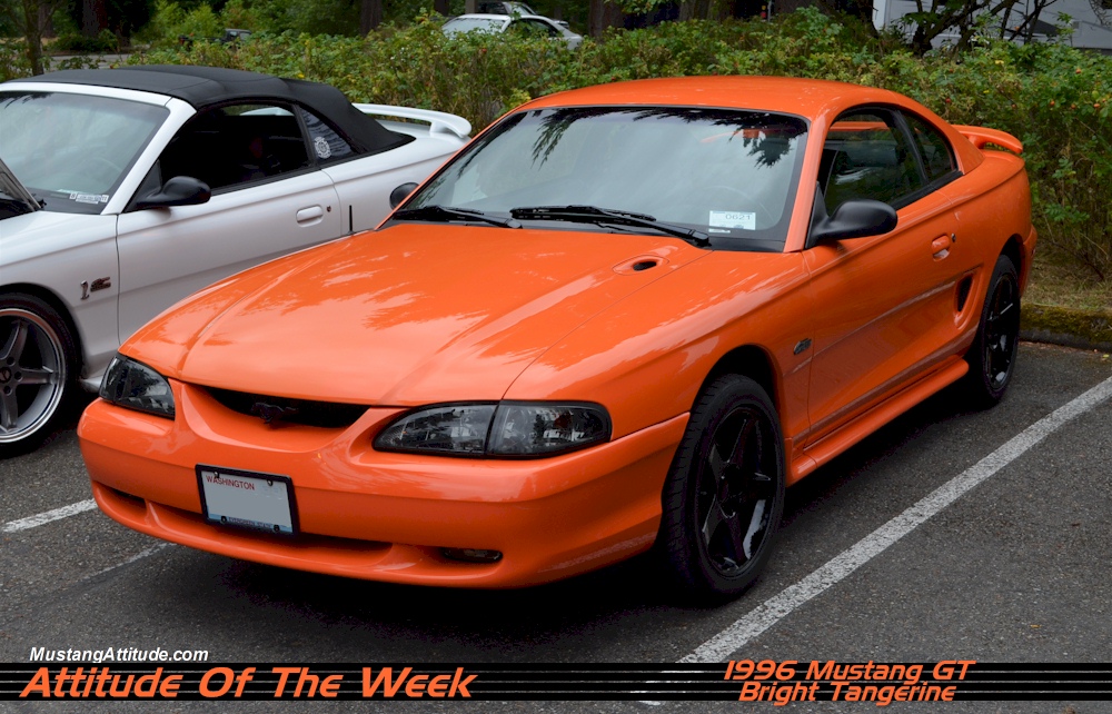 Bright Tangerine 1996 Mustang GT Coupe