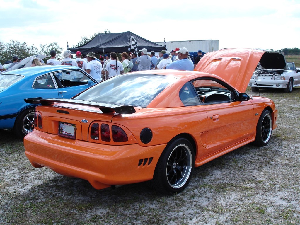 Bright Tangerine Orange 1996 Mustang GT Coupe