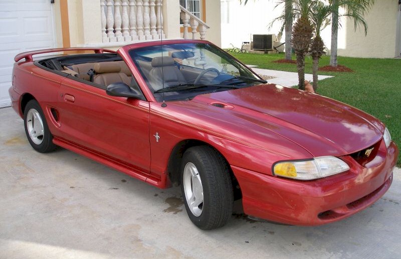 Laser Red 1998 Mustang Convertible