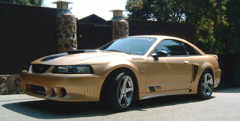Gold 2000 Saleen Mustang