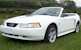 Crystal White 2000 Mustang GT Convertible