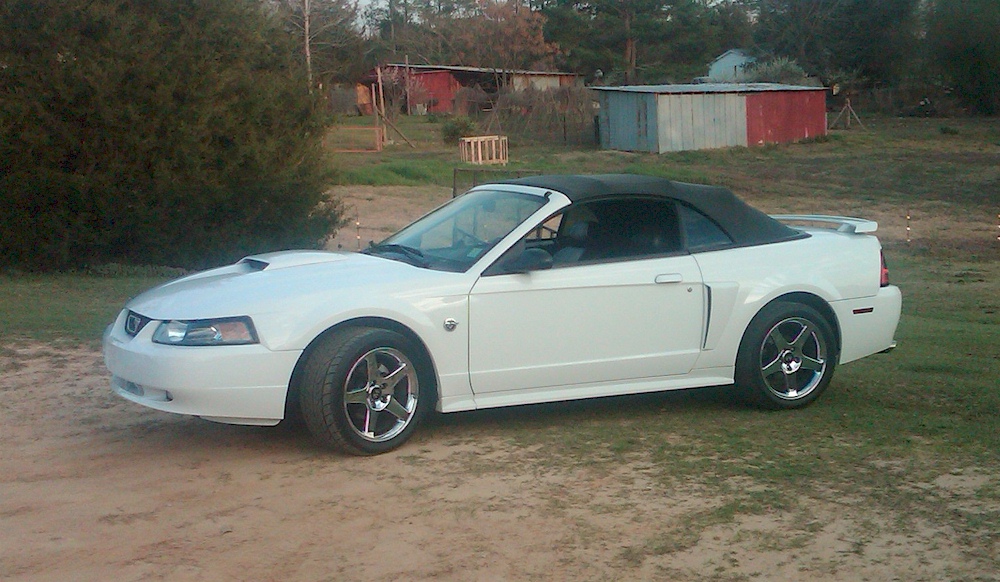 White 2004 Mustang GT Convertible
