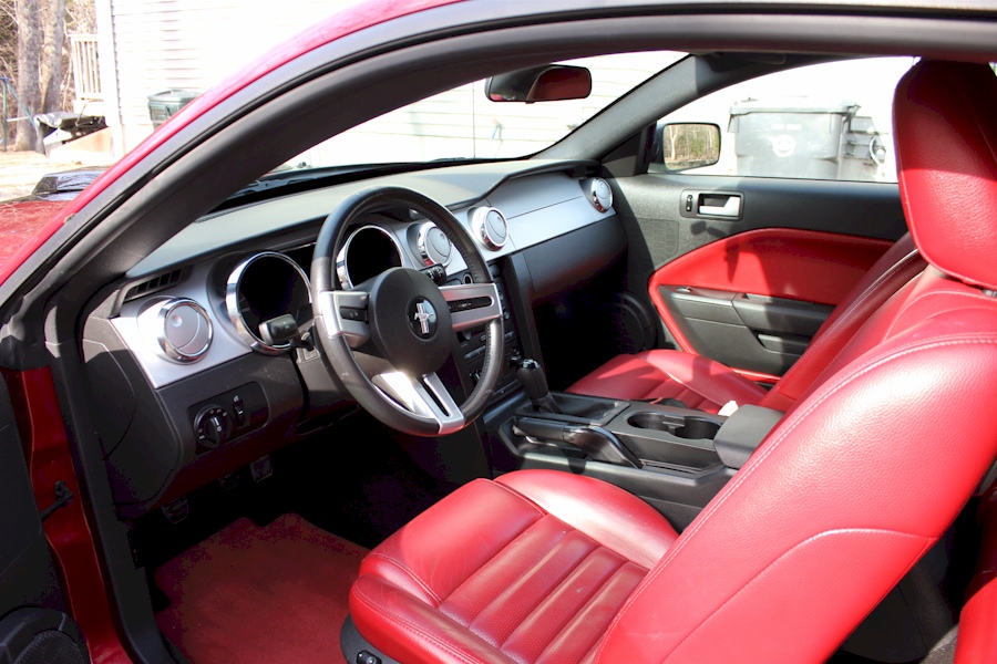 Red 2005 Mustang Interior