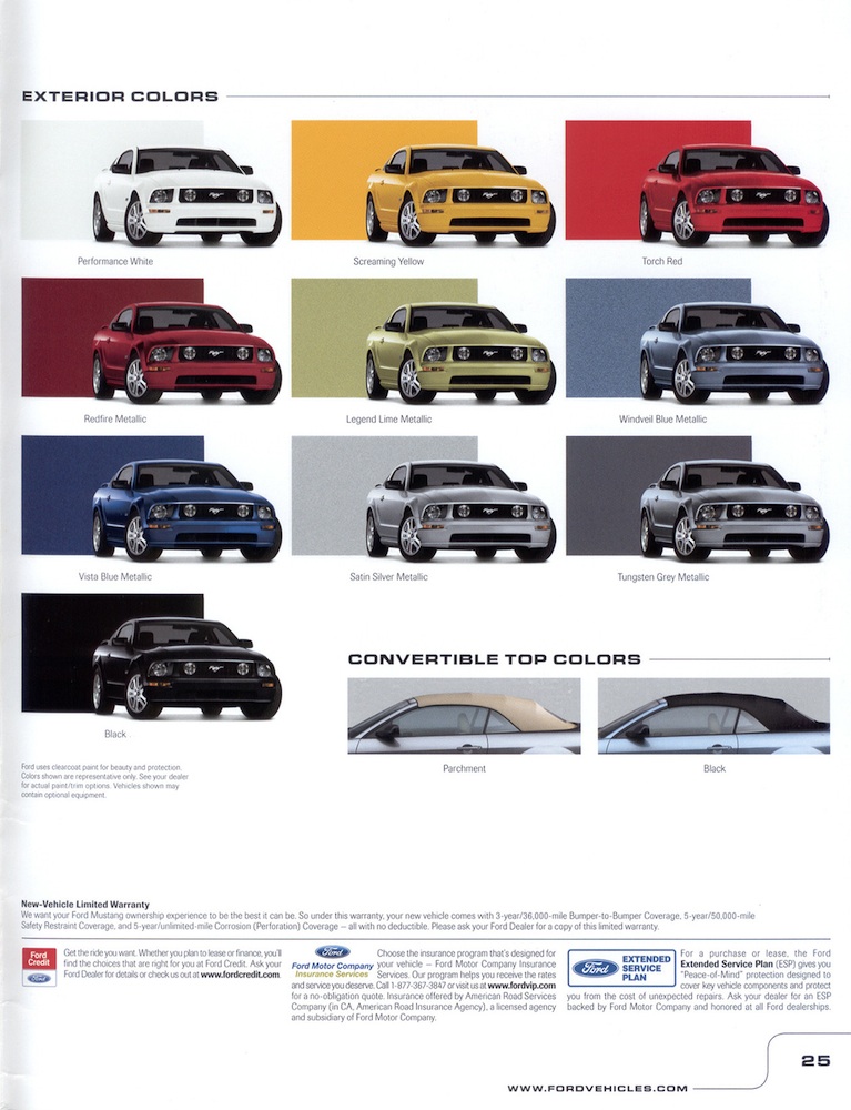 Page 27: 2006 Ford Mustang Promotional Brochure