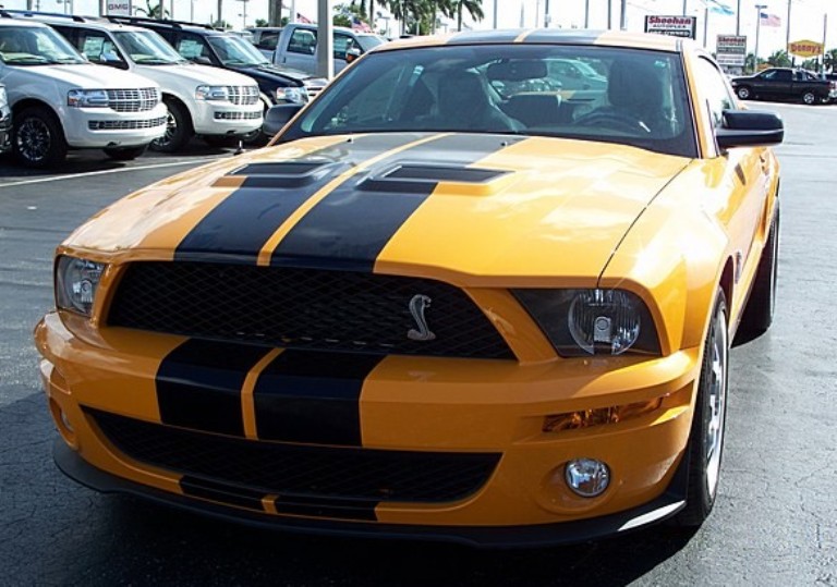 Grabber Orange 2008 Shelby Mustang GT500 Coupe