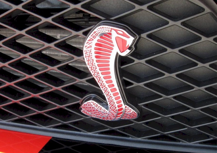 2009 Shelby GT-500 Red Stripe Grille Emblem