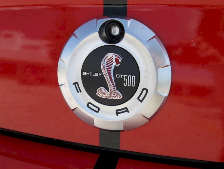 2009 Shelby GT-500 Red Stripe Faux Gas Cap