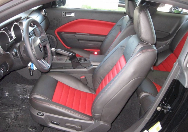 2009 Shelby GT-500 Red Stripe Interior
