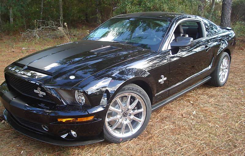 Black with Alloy Stripes 2009 Mustang Shelby GT500KR Coupe