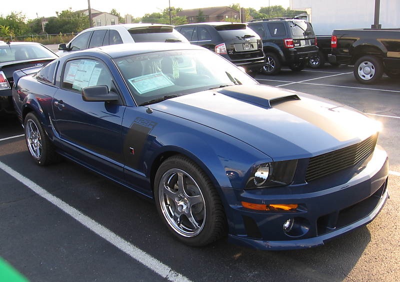 Vista Blue 09 Mustang Roush 429R Supercharged Coupe