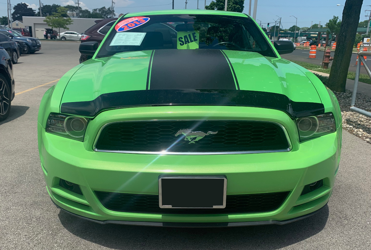 2013 Mustang V6 Green front end
