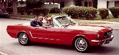 Vintage Shot - Poppy Red 1964 Mustang Convertible
