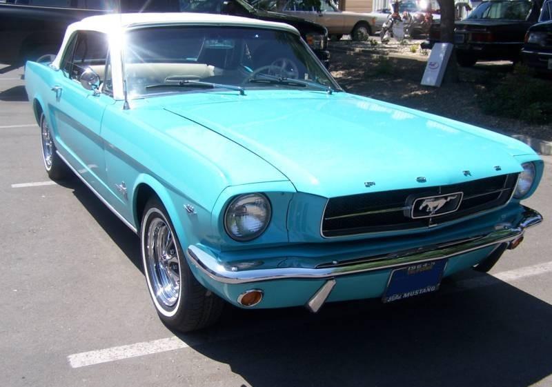 Tropical Turquoise 64 Mustang Convertible