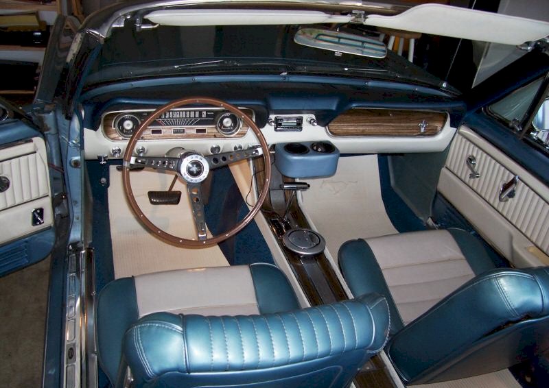 Blue 65 Mustang Interior