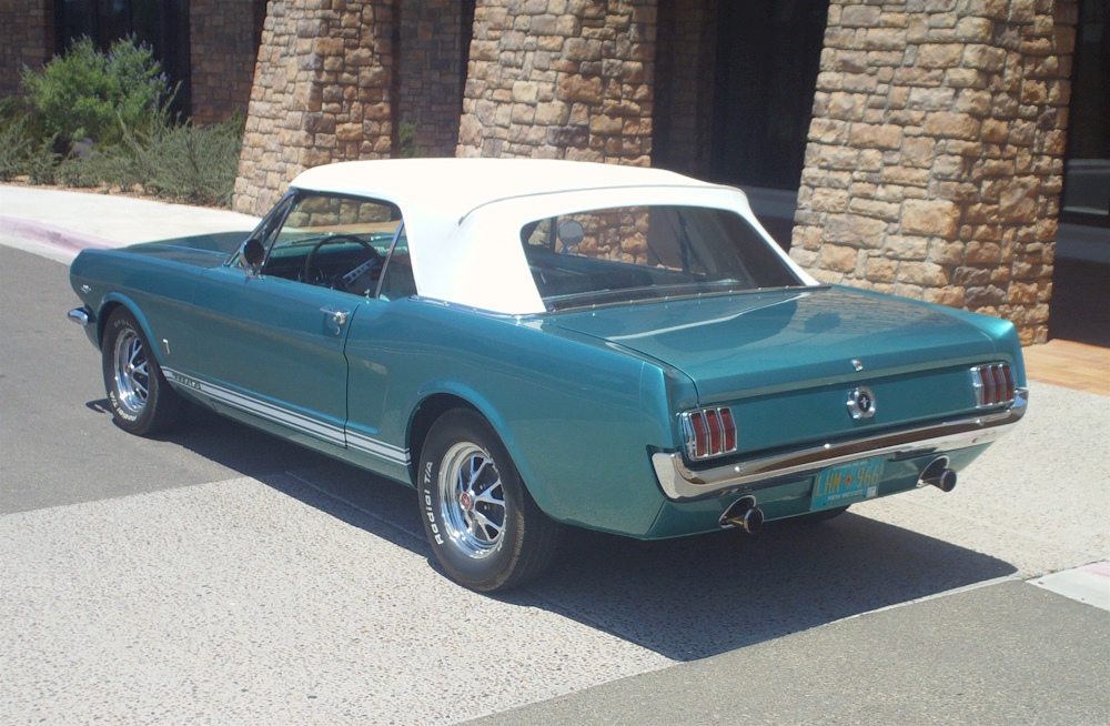 Twilight Turquoise 65 Mustang GT Convertible
