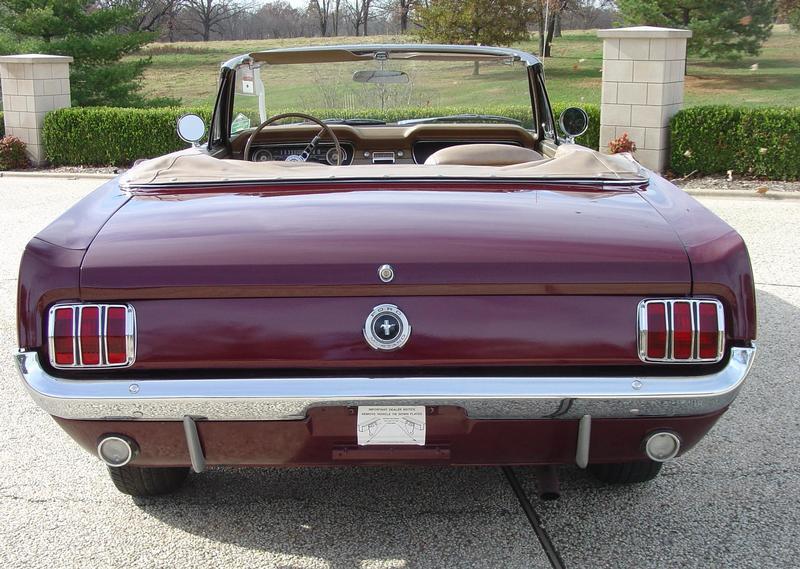 Vintage Burgundy 1965 Mustang Convertible