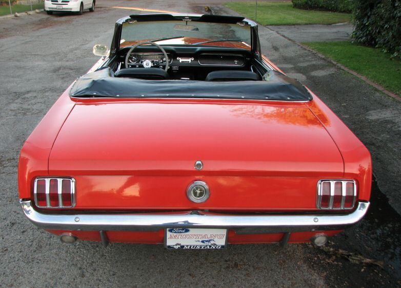Poppy Red 1965 Mustang Convertible