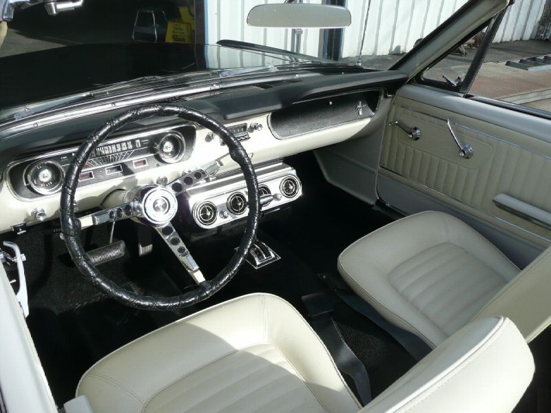 White Interior 1965 Mustang Convertible