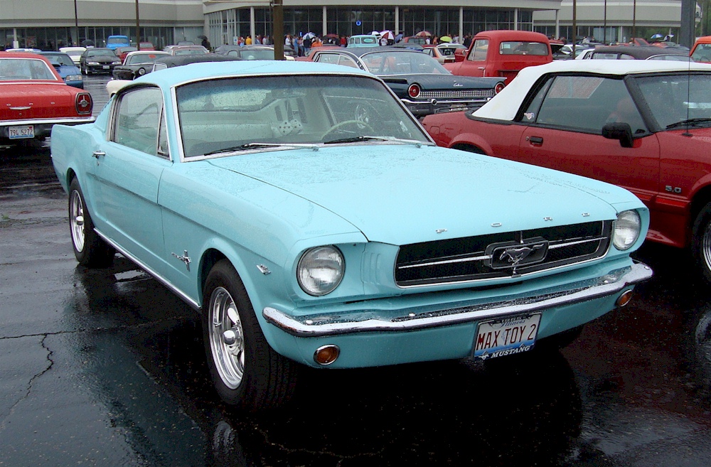 Tropical Turquoise 1965 Mustang Fastback Ford.