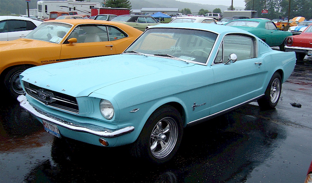 Blue 1965 Mustang fastback