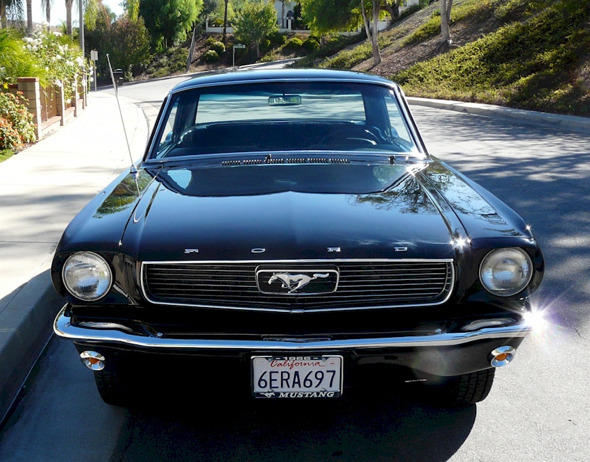 Black 1966 Mustang Interior