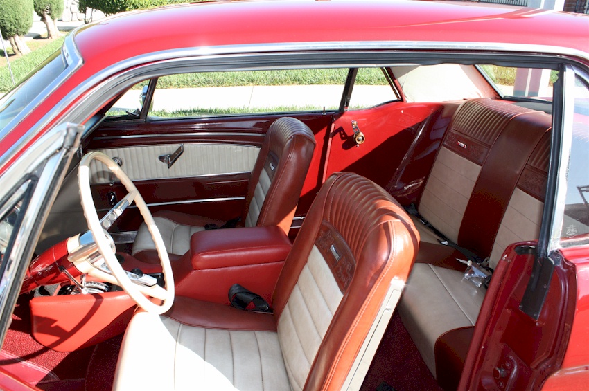 Red 1966 Mustang Pony Interior